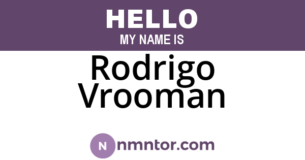 Rodrigo Vrooman