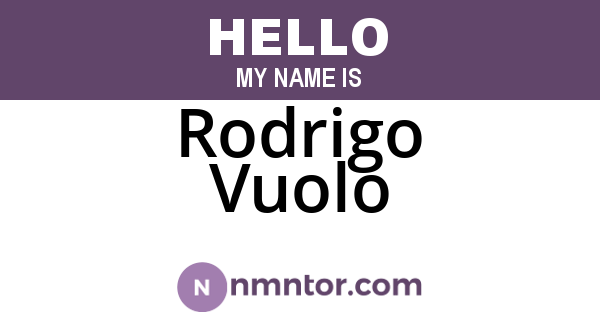 Rodrigo Vuolo