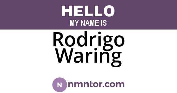Rodrigo Waring