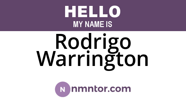 Rodrigo Warrington