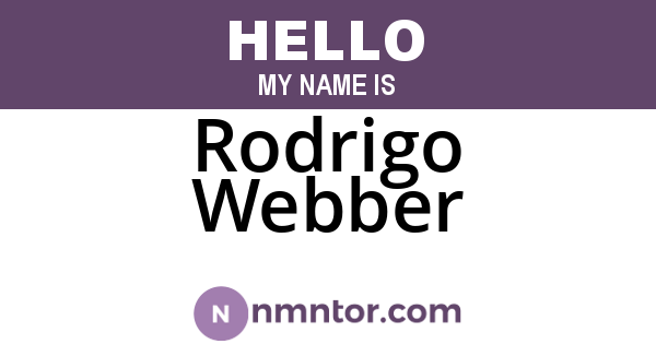 Rodrigo Webber