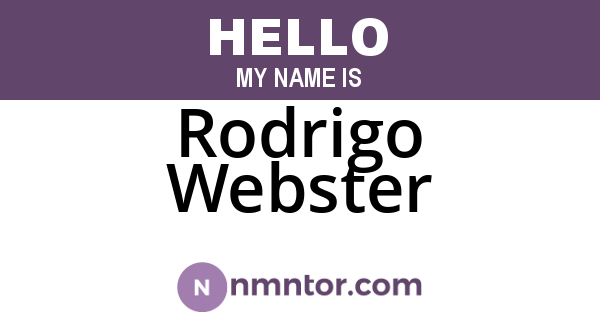 Rodrigo Webster
