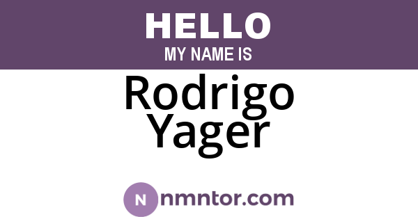 Rodrigo Yager