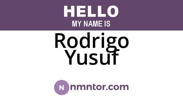 Rodrigo Yusuf