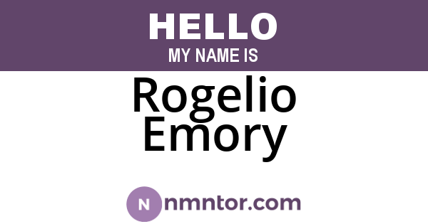 Rogelio Emory