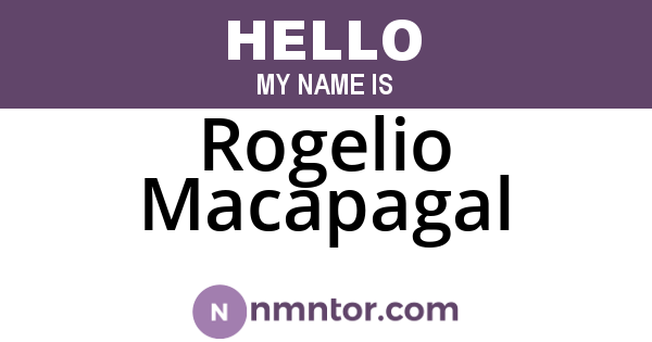 Rogelio Macapagal