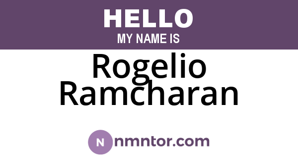 Rogelio Ramcharan