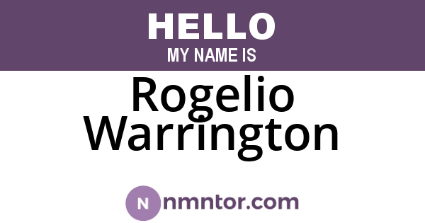 Rogelio Warrington