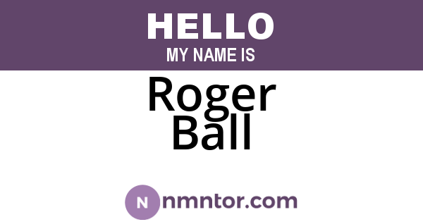Roger Ball