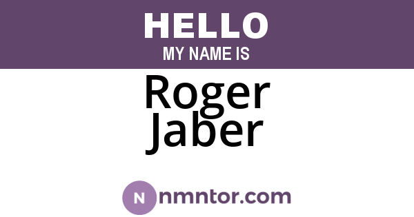 Roger Jaber