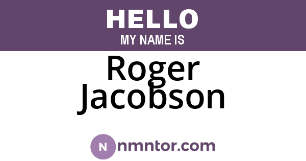 Roger Jacobson