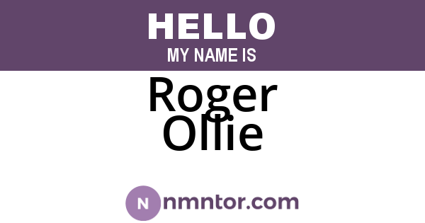 Roger Ollie