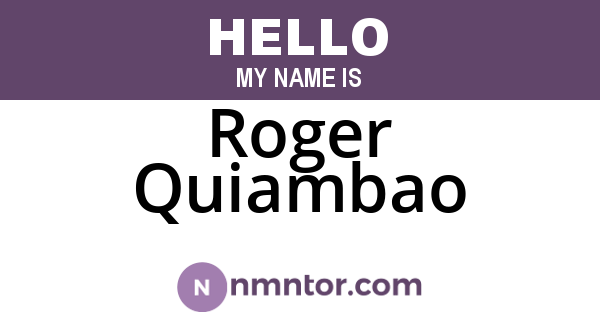 Roger Quiambao