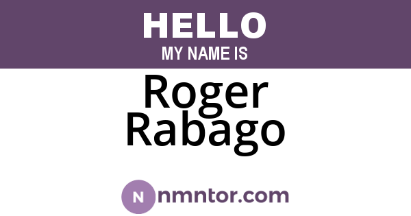 Roger Rabago