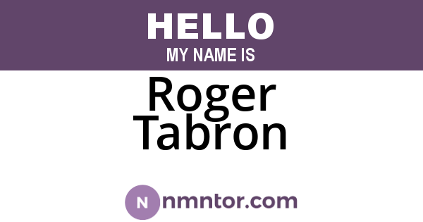 Roger Tabron