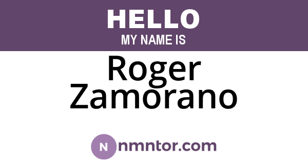 Roger Zamorano