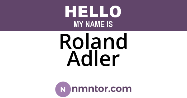Roland Adler