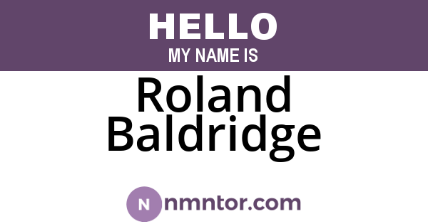 Roland Baldridge