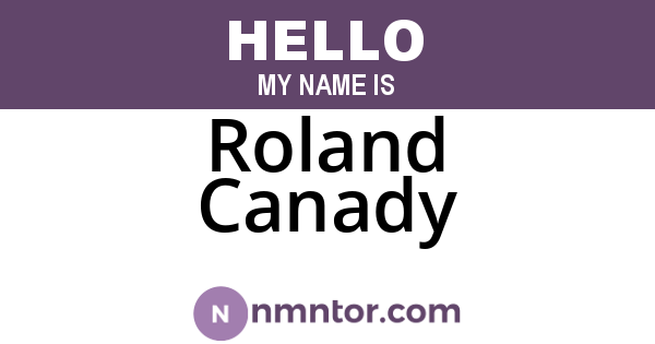 Roland Canady