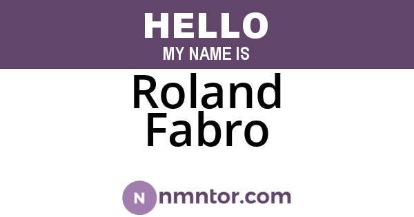 Roland Fabro