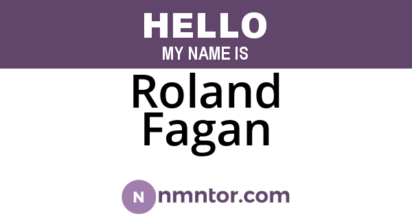 Roland Fagan