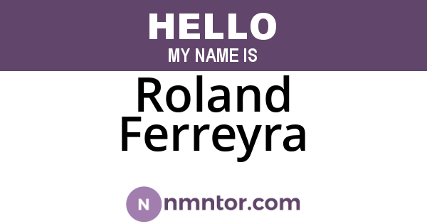 Roland Ferreyra