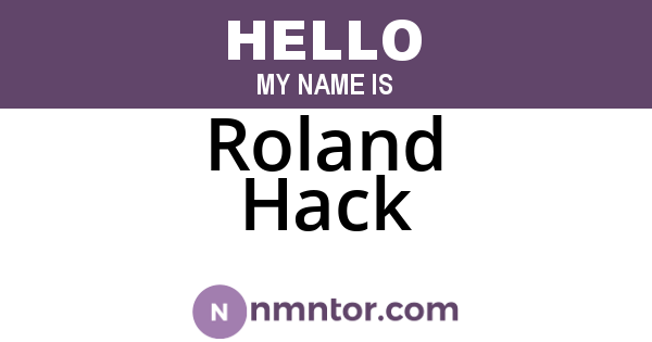 Roland Hack
