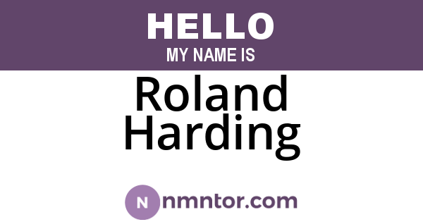 Roland Harding