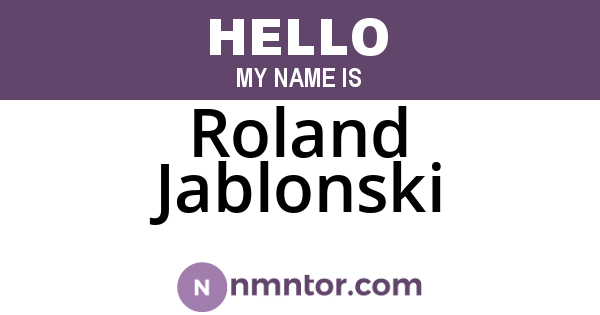 Roland Jablonski