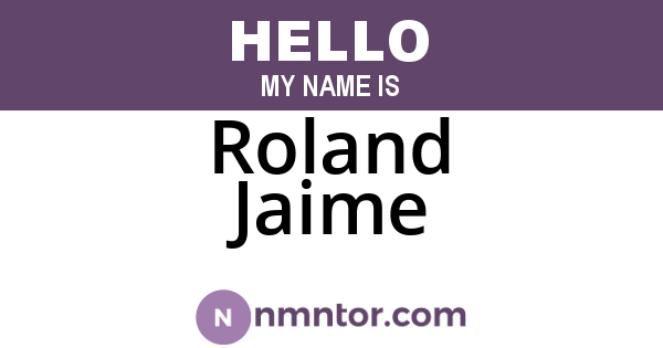 Roland Jaime