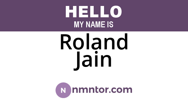 Roland Jain