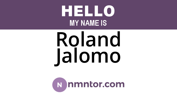 Roland Jalomo