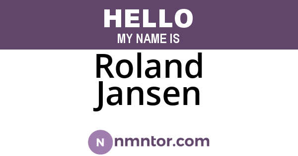 Roland Jansen