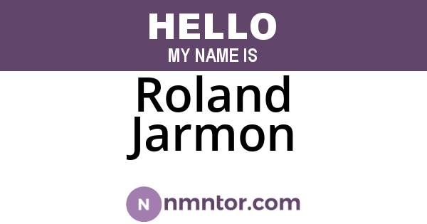 Roland Jarmon