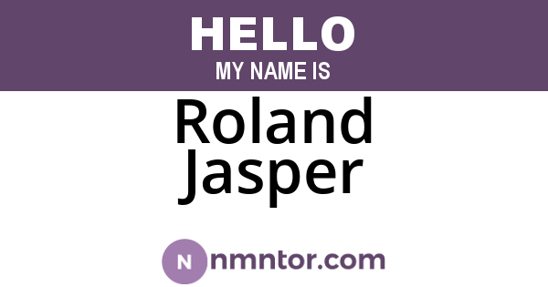 Roland Jasper