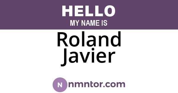 Roland Javier