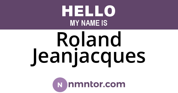 Roland Jeanjacques