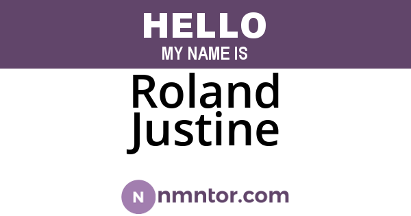 Roland Justine