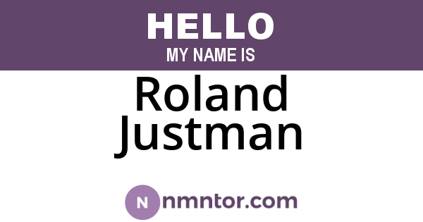 Roland Justman