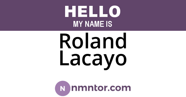 Roland Lacayo