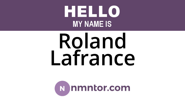 Roland Lafrance