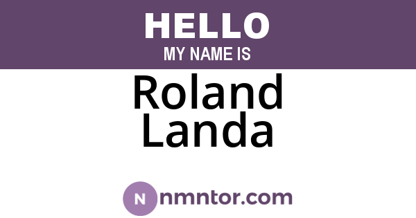 Roland Landa