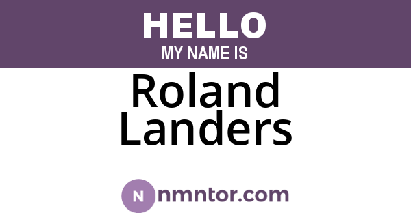 Roland Landers