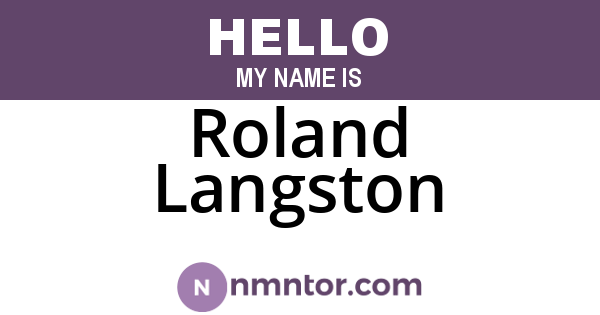 Roland Langston