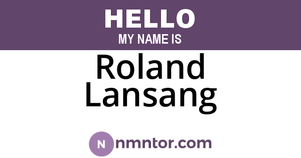 Roland Lansang