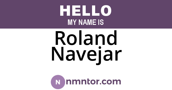 Roland Navejar