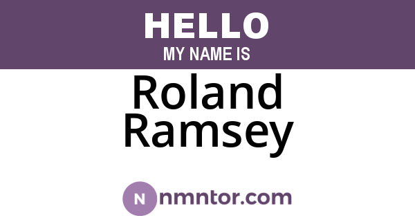 Roland Ramsey