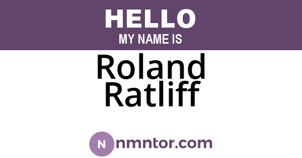 Roland Ratliff