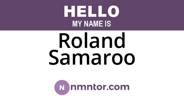 Roland Samaroo