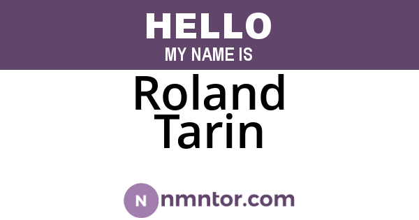 Roland Tarin
